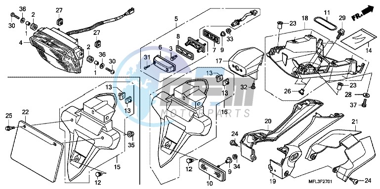 TAILLIGHT (CBR1000RRA,B/ RAA,B)