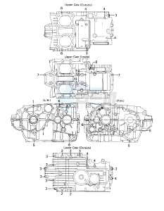 KZ 440 A [LTD] (A1) [LTD] drawing CRANKCASE BOLT & STUD PATTERN -- 80 A1- -