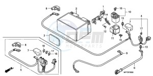 CB1300A9 UK - (E / ABS MKH MME TWO) drawing BATTERY