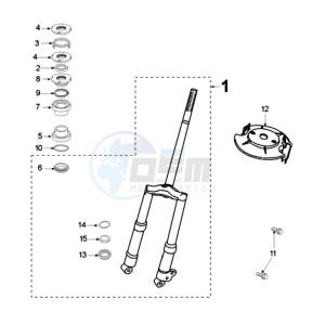 TKR R BE drawing FRONT FORK / STEERINGHEAD