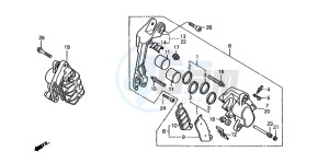 ST1100A drawing FRONT BRAKE CALIPER (ST1100L/M/N/P/R)