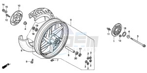 NSR125R drawing REAR WHEEL