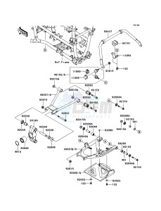 KVF750 4x4 KVF750-A1 EU GB drawing Rear Suspension