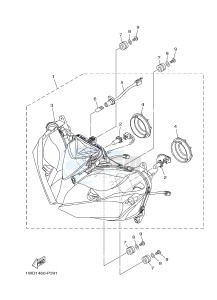 YZF-R3A 321 R3 (B02B B02C) drawing HEADLIGHT