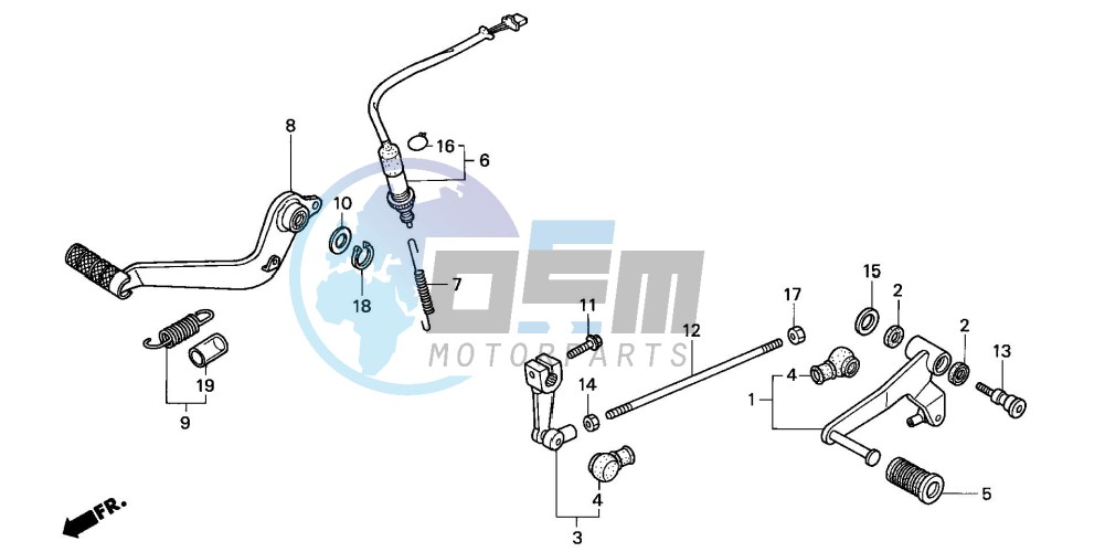 BRAKE PEDAL/CHANGE PEDAL