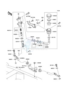 Z750 ZR750LCF UF (UK FA) XX (EU ME A(FRICA) drawing Rear Master Cylinder