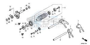 CB1000RAF CB1000R 2ED - (2ED) drawing GEARSHIFT DRUM