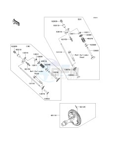 KAF 400 A [MULE 610 4X4] (A6F-AF) A7F drawing VALVE-- S- -_CAMSHAFT-- S- -