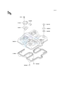 EX 500 D [NINJA 500R] (D6F-D9F) D8F drawing CYLINDER HEAD COVER