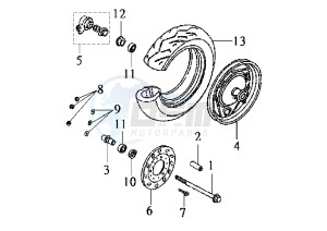 DD EU2 - 50 cc drawing FRONT WHEEL