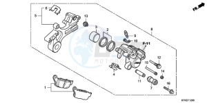 VTR2509 U drawing REAR BRAKE CALIPER