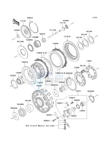 VN 1600 B [VULCAN 1600 MEAN STREAK] (B6F-B8FA) B7F drawing CLUTCH