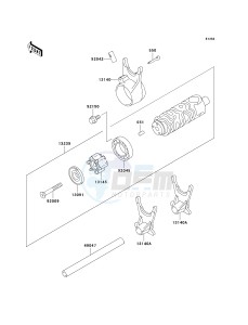 EN 500 C [VULCAN 500 LTD] (C6F-C9F) C6F drawing GEAR CHANGE DRUM_SHIFT FORK-- S- -