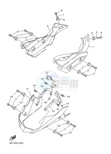 XJ6S ABS 600 DIVERSION (S-TYPE, ABS) (36D5) drawing SIDE COVER 2