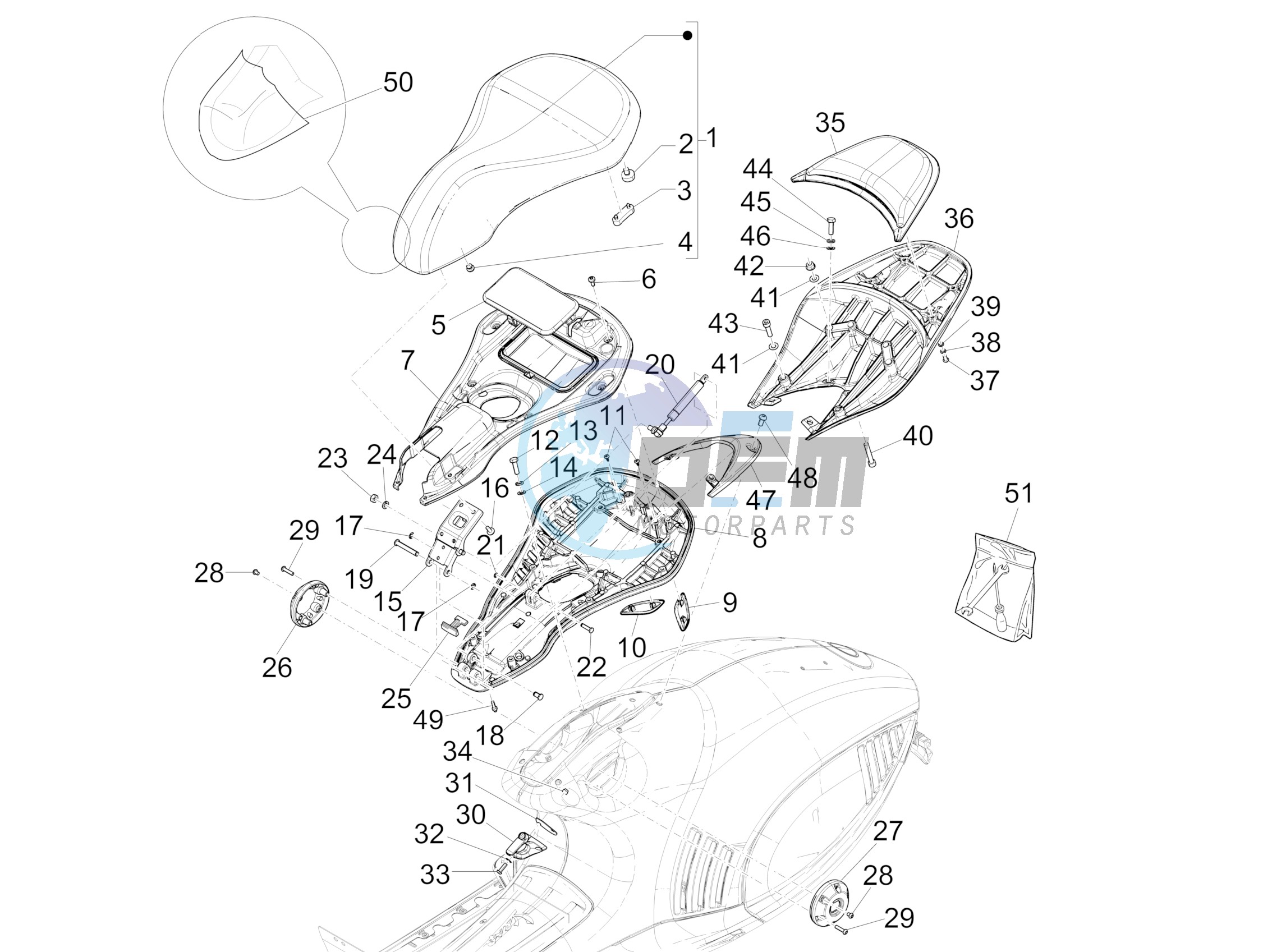 Saddle/seats