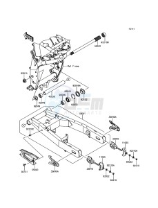 Z800 ABS ZR800BGF FR GB XX (EU ME A(FRICA) drawing Swingarm