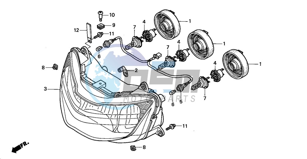 HEADLIGHT (CBR900RRY,1/RE1)