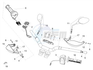 DORSODURO 900 E4 ABS (EMEA) drawing Handlebar - Controls