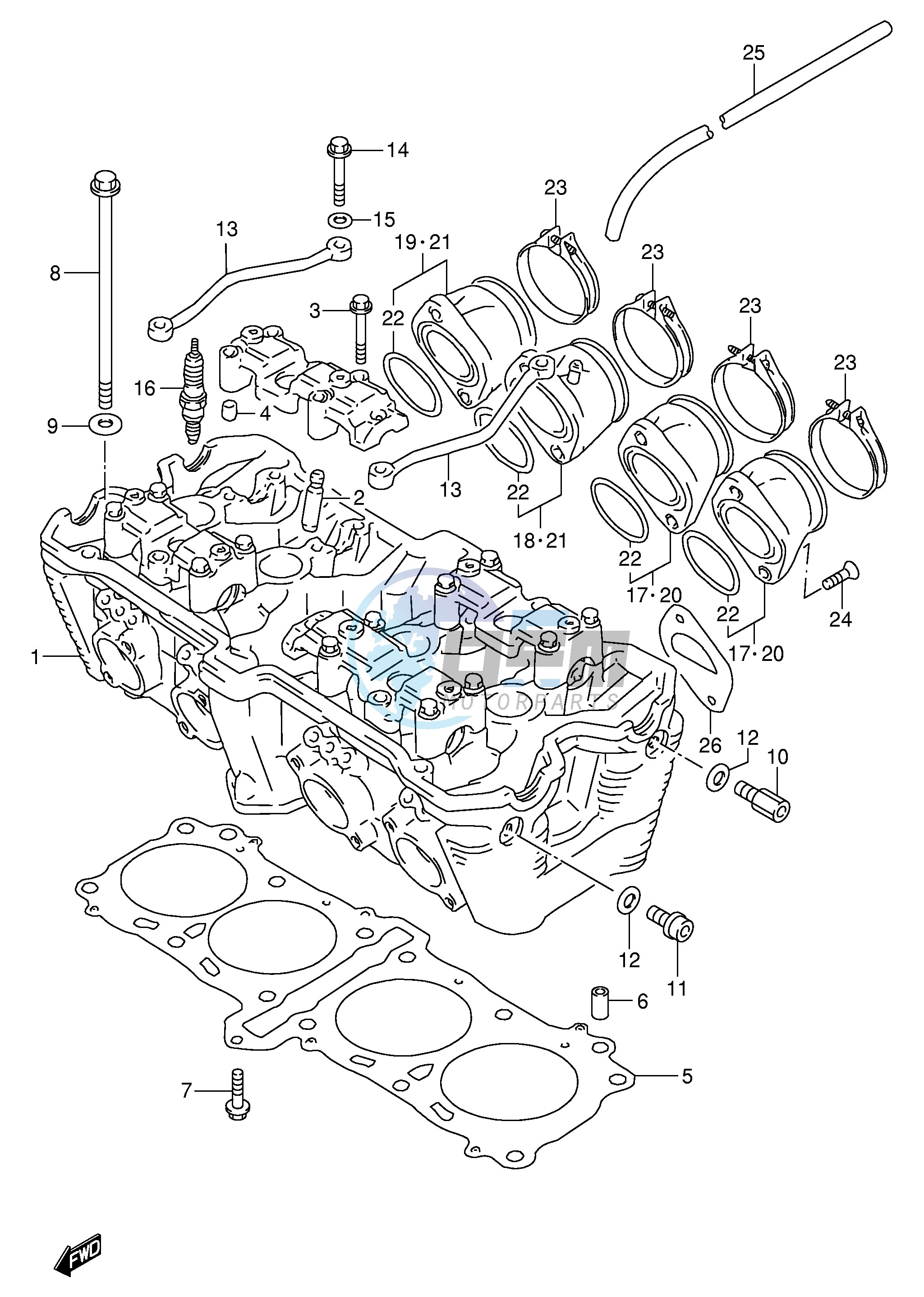 CYLINDER HEAD (MODEL P R)