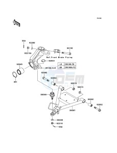 MULE_600 KAF400BEF EU drawing Suspension