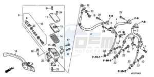 CB600FA39 France - (F / ABS CMF ST) drawing FR. BRAKE MASTER CYLINDER (CB600FA/FA3)