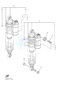 XJR1300C XJR 1300 (2PN3) drawing REAR SUSPENSION