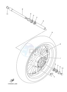 XV1900A MIDNIGHT STAR (1CR3) drawing FRONT WHEEL