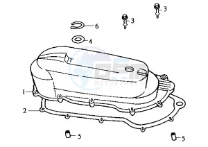 MASK - 50 cc drawing CLUTCH COVER