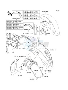 VN 900 D[VULCAN 900 CLASSIC LT] (6F-9F) D7F drawing FENDERS -- JKAVN2D1 7A011497 - - -