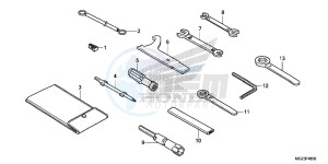 CBR500RE CBR500R UK - (E) drawing TOOLS