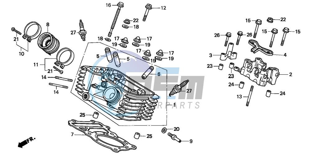 CYLINDER HEAD (REAR)