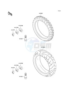 ZR 1000 A [Z1000] (A1-A3) drawing TIRES