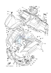 YXM700E YXM700PHE MP 700 EPS (1XP9) drawing FRONT FENDER