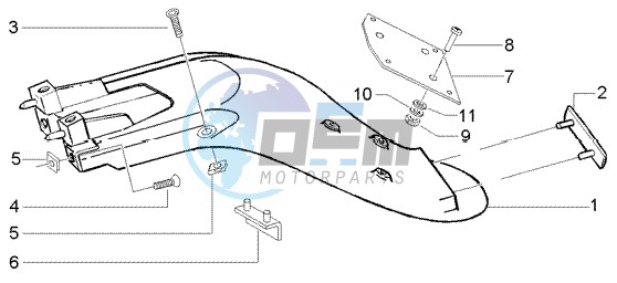 Rear mudguard