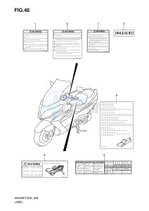 AN400 (E2) Burgman drawing LABEL (MODEL K7 K8 K9)