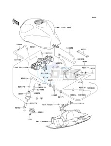 ZR 750 K [Z750S] (K1) K1 drawing FUEL EVAPORATIVE SYSTEM