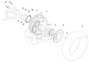 GTS 125 E4 ABS 4T SUPER (EMEA) drawing Rear wheel