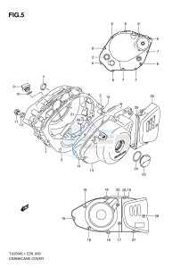 TU250X (E28) drawing CRANKCASE COVER