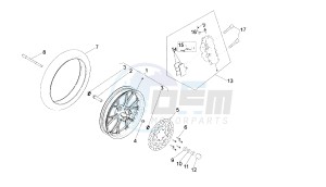 SENDA DRD MOTARD - 125 CC drawing FRONT WHEEL