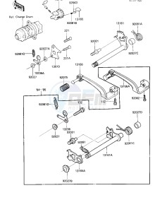 KDX 200 A [KDX200] (A1-A3) [KDX200] drawing GEAR CHANGE MECHANISM