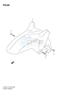 DL650 (E3) V-Strom drawing FRONT FENDER (DL650L1 E3)