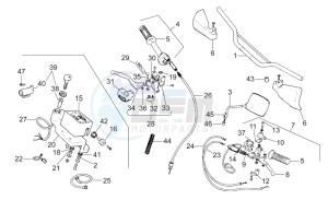 RX 125 (eng. 122cc) drawing Handlebar - Controls