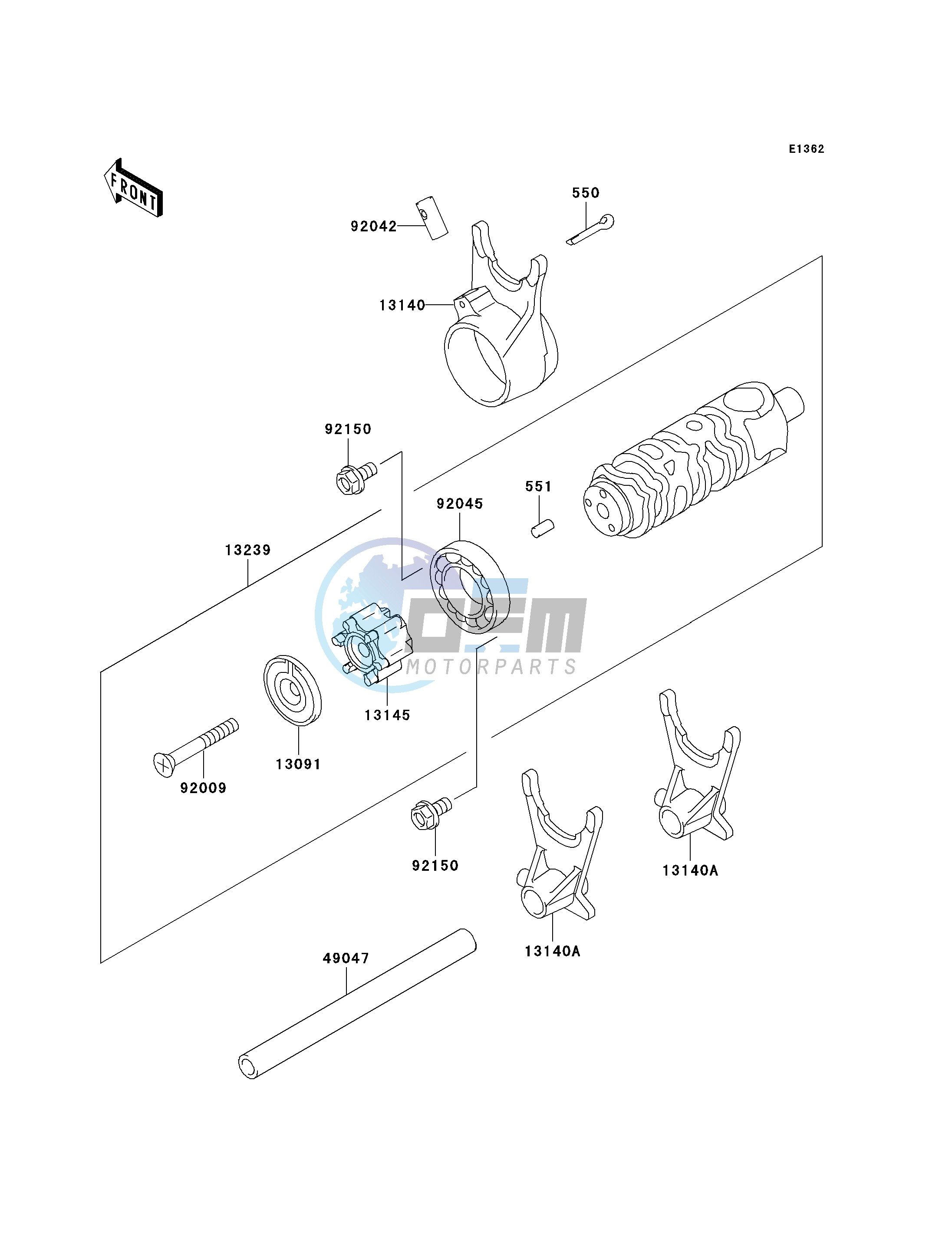 GEAR CHANGE DRUM_SHIFT FORK-- S- -