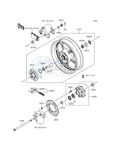 NINJA 300 ABS EX300BEF XX (EU ME A(FRICA) drawing Rear Hub