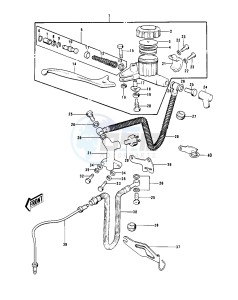 H1 C [MACH III] (-C) 500 [MACH III] drawing FRONT MASTER CYLINDER -- H1-B- -