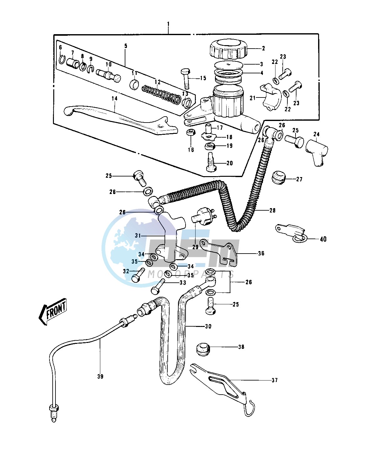 FRONT MASTER CYLINDER -- H1-B- -