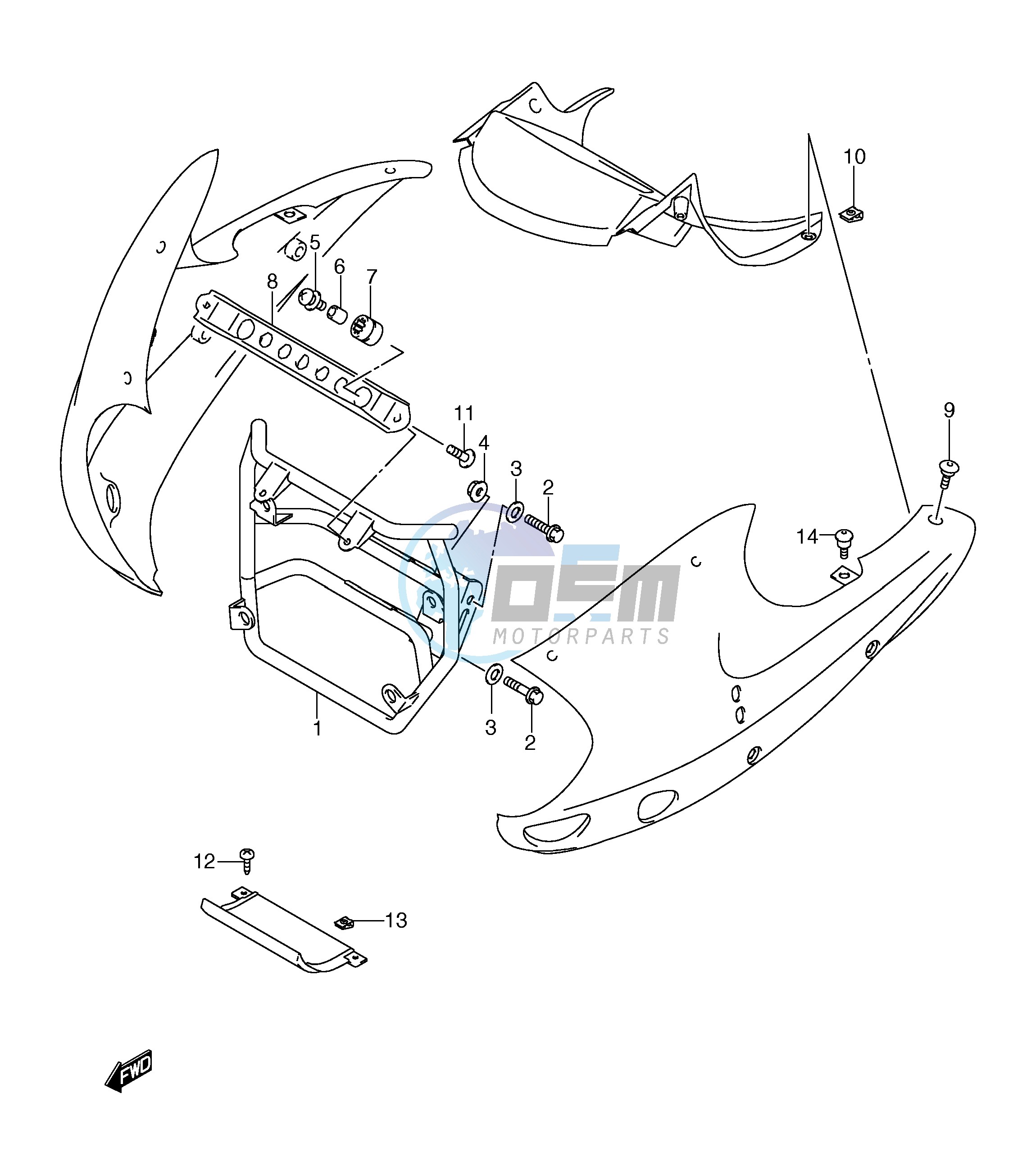 COWLING INSTALLATION PARTS (MODEL Y K1)