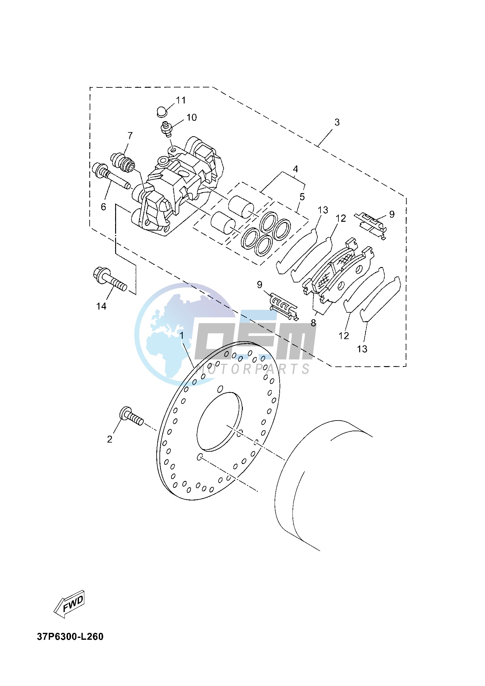 REAR BRAKE CALIPER