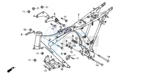 CG125 drawing FRAME BODY