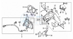 JET EURO X 50 drawing TAIL LIGHT - INDICATORS - REAR MUDGUARD